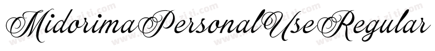 MidorimaPersonalUseRegular 7B0EV字体转换